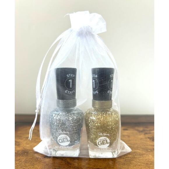 Sally Hansen Miracle Gel™ Nail Polish SET 777 Gold Glitter 781 Silver Glitter - Picture 2 of 12
